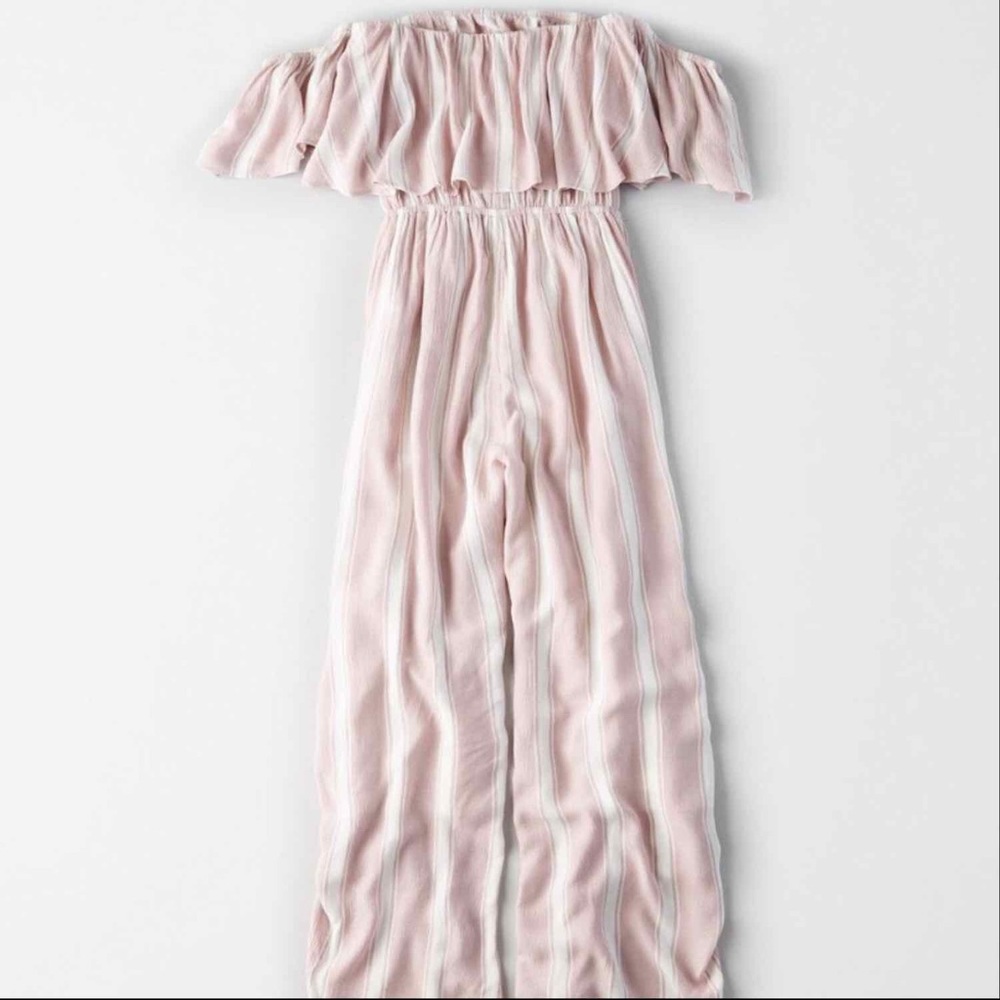 Pink and White Jumpsuit